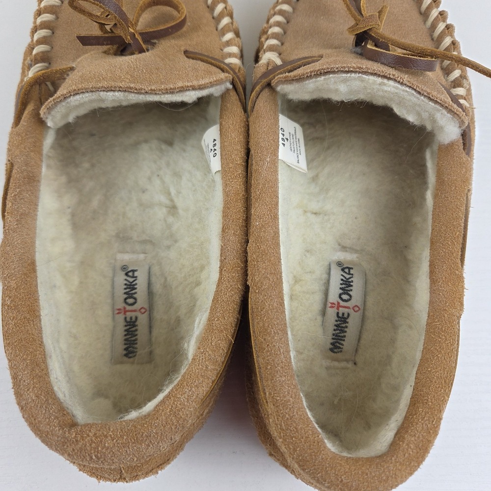 Minnetonka Brown Leather Moccasins 4840 Women's Size 4 - Picture 8 of 13